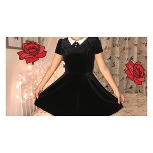 Wednesday Addams inspired collared dress